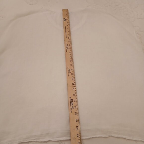 Flax XL 1X 2X Lagenlook Oversized Linen/Cotton Gauze Top Tunic Cap Sleeves - Picture 4 of 10